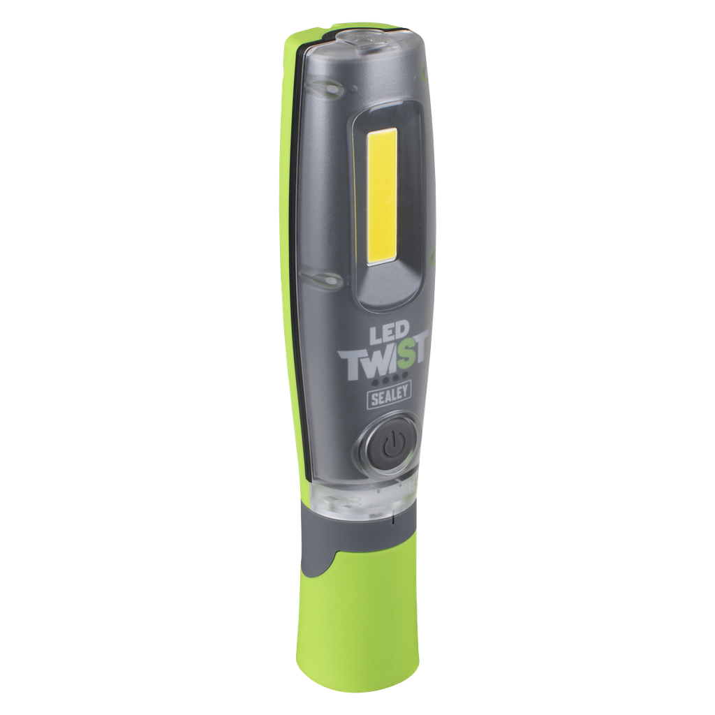 Sealey LED Twist Rechargeable Inspection Light 8W COB & 1W SMD
