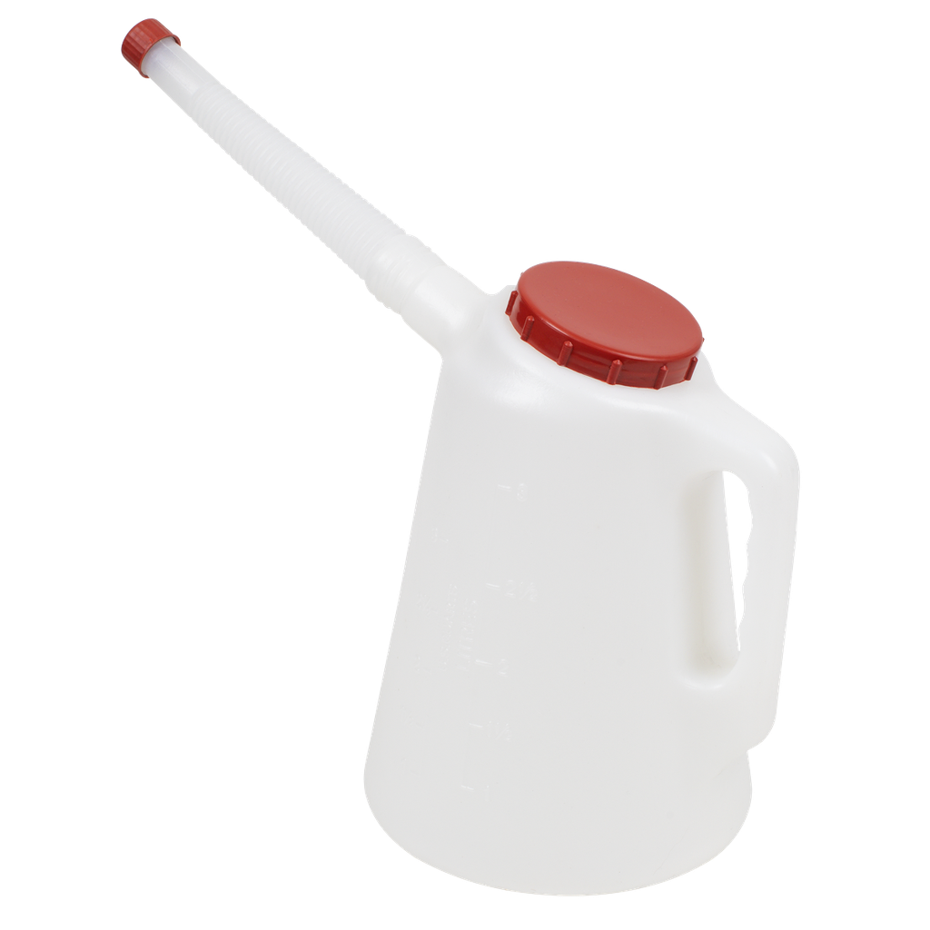 Sealey Oil Container with Flexible Spout 3L - Red Lid