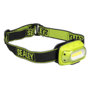 Sealey Rechargeable Head Torch with Auto-Sensor 8W COB LED - Green