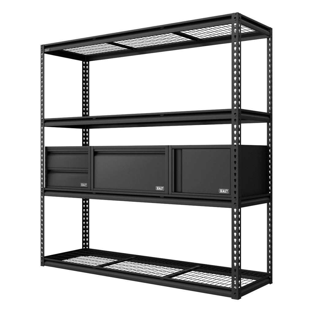 Heavy-Duty Modular Racking Kit with 3 Storage Units