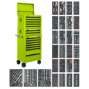 Superline PRO® Tool Chest Combination 14 Drawer with 1179pc Tool Kit - Green