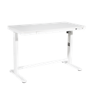 Sealey Dellonda Single Motor Ultra-Quiet Electric Desk with Control Panel, USB Port & Drawer - White Desktop