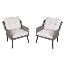 Dellonda Buxton Rattan Wicker Outdoor Chair Set 2pc