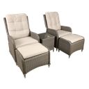 Sealey Dellonda Chester Rattan Wicker Outdoor Recliner Loungers 