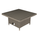 Dellonda Chester Rattan Wicker Adjustable-Height Outdoor Dining Table