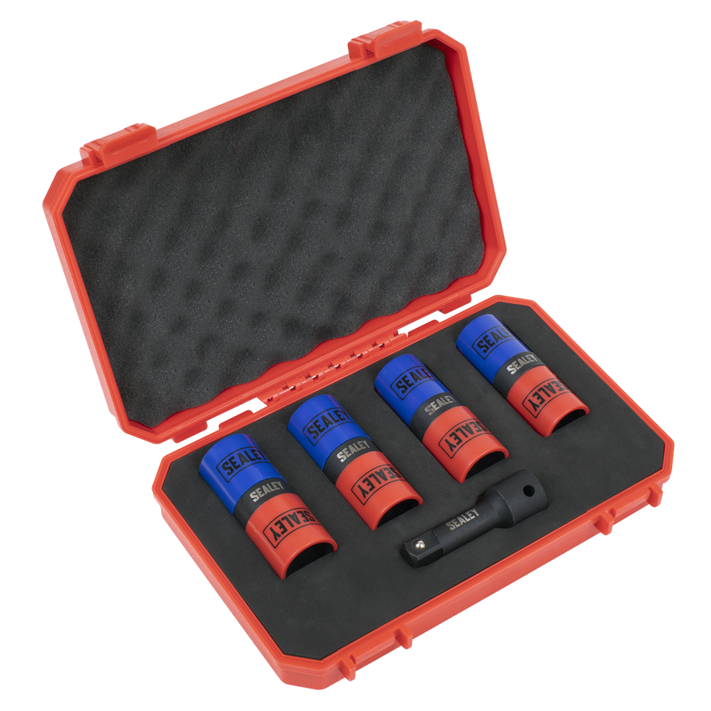Sealey Double Ended Alloy Wheel Impact Socket Set 1/2"Sq Drive 5