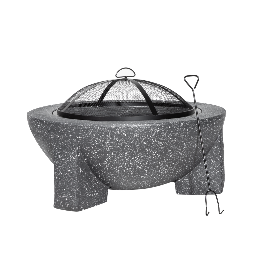 Sealey Dellonda Round MgO Fire Pit with BBQ Grill, Ø75cm, Safety