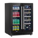 Baridi 40 Bottle/120 Can Under-Counter/Freestanding Dual Zone Wine Fridge & Cooler 60cm