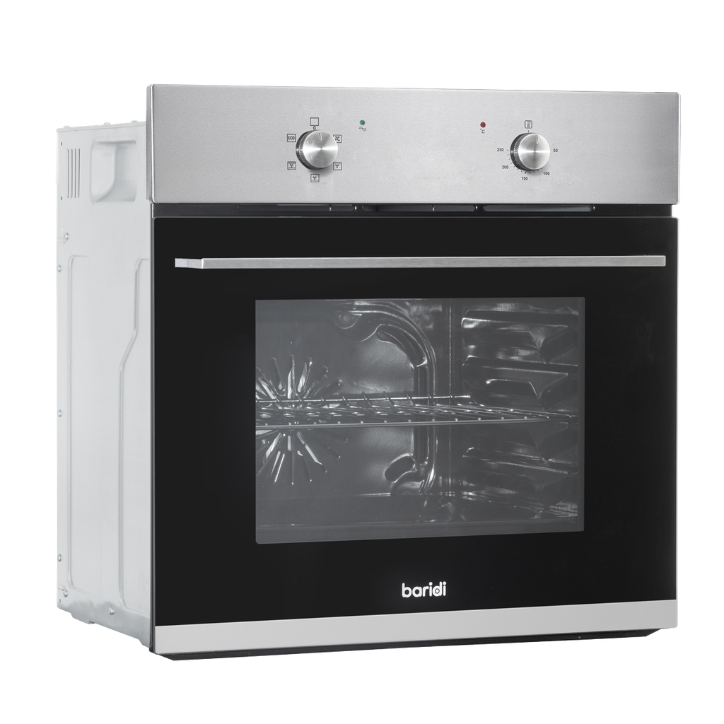Baridi Integrated Fan-Assisted Electric Oven 60cm 55L Capacity - Black/Stainless Steel