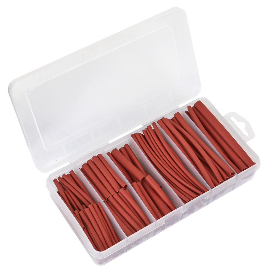 Sealey Heat Shrink Tubing Assortment 50 & 100mm 180pc - Red