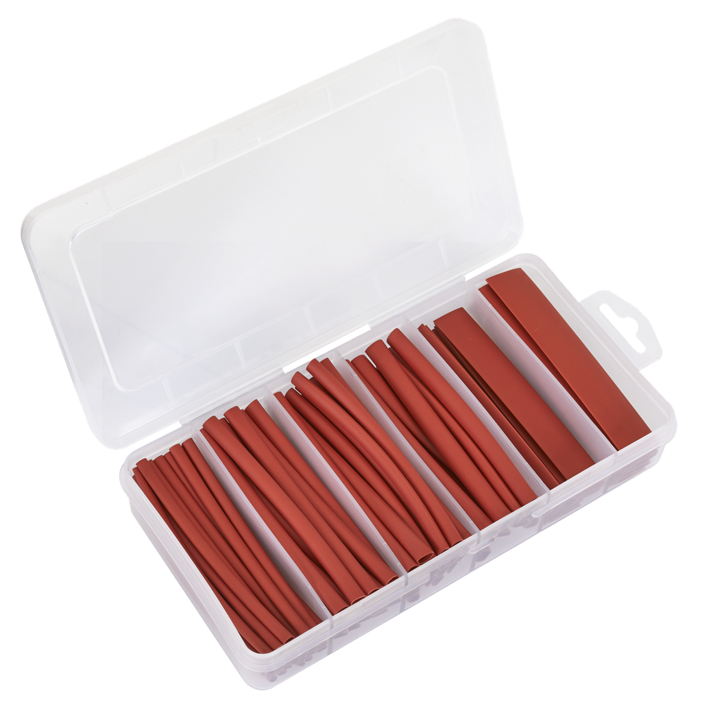 Sealey Heat Shrink Tubing Assortment 100mm 95pc - Red