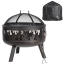 Sealey Dellonda Deluxe 24" Fire Pit, Fireplace, Outdoor Patio He
