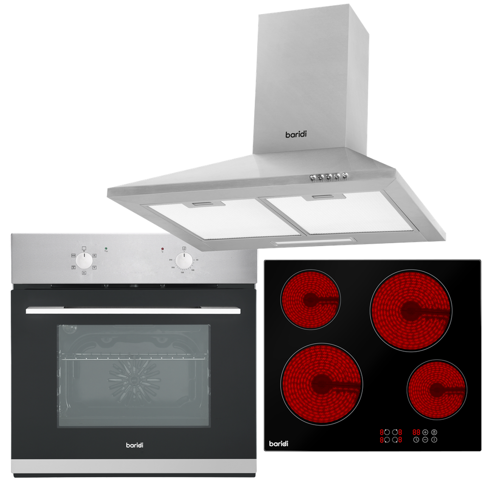 Sealey Baridi Integrated Ceramic Hob with 4 Cooking Zones, Integ