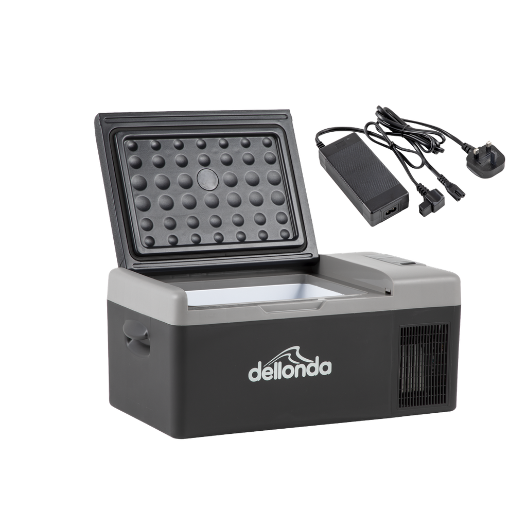 Dellonda Portable Fridge Freezer/Cool Box with LED Display & AC/DC 230V Adaptor 15L