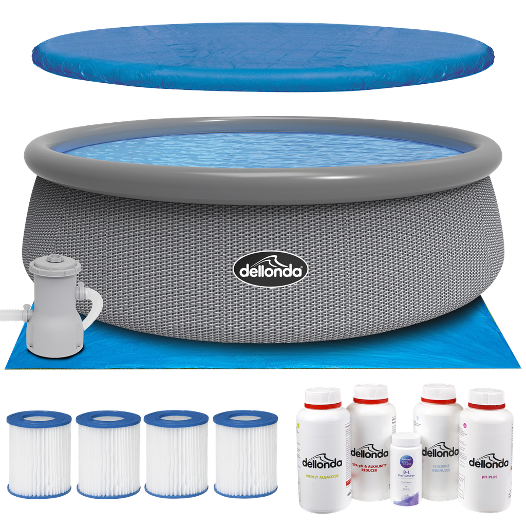 Sealey Dellonda Paddling/Swimming Pool & Pump with Cover, Ground