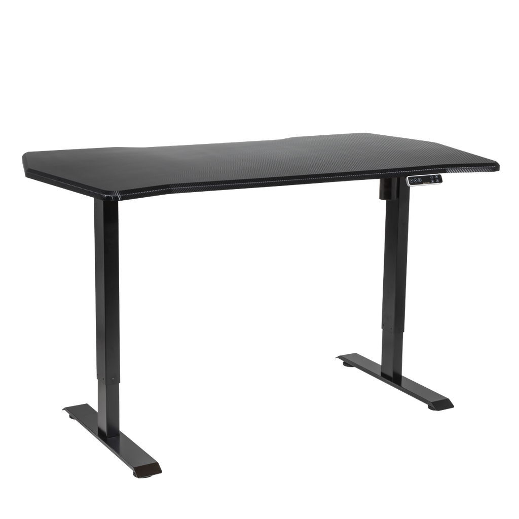 Sealey Dellonda Carbon Fibre Effect Electric Height Adjustable Standing Desk with Memory, Quiet, 1400 x 700mm