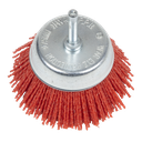 75mm Nylon Filament Cup Brush with 6mm Shaft