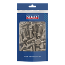 Sealey Stainless Steel Hex Head Set Screw M10 X 25 A2, DIN 933 - Pack of 25