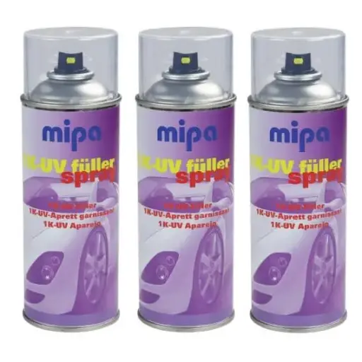 [MIP213770000X3] 3 X MIPA 1K UV FILLER PRIMER SPRAY AEROSOL