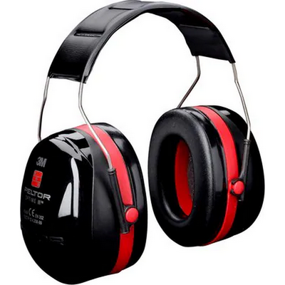 [MMM.H540A-411-SV] 3M Peltor Optim III Earmuffs 35 dB Black/Red Headband (Each)