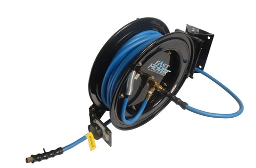 [BB0815RT] Fast Mover Retractable air hose reel supplied with swivel wall mounting bracket. Fitted with 8mm bore light weight B-55 hose in 15mtr length