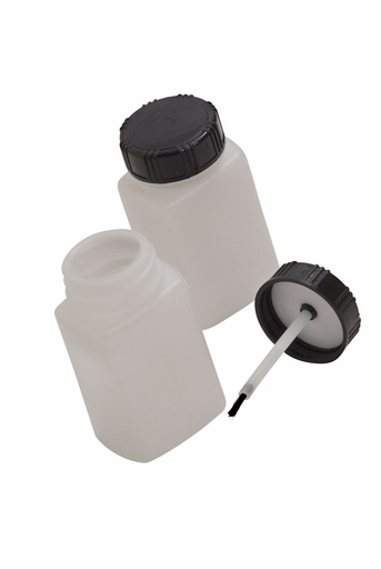 [FMT074001/PLAIN] Fast Mover Touch up paint bottle. 60ml capacity with inbuilt brush & agitating marble. Secure fitted lid. 200 bottles per case. Supplied with write on ID lables.