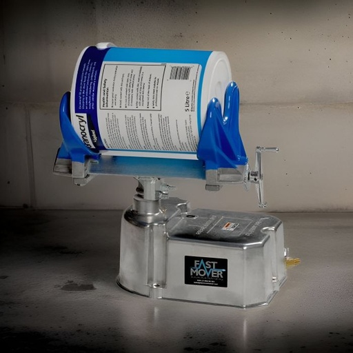 [FMT3032] Fast Mover Air operated paint shaking unit. Adjustable jaws. Max paint tin capacity 5ltrs