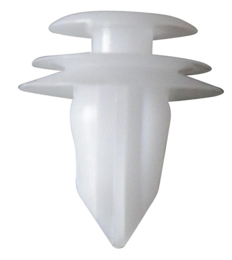 [FMT50112] Fast Mover Trim Clip. Wte Panel Clip to fit 9.0mm Hole. PK 10