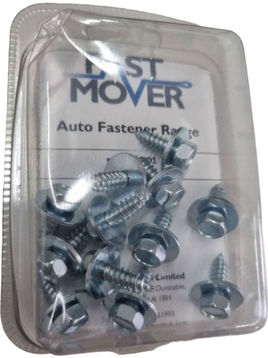 [FMT503001] Fast Mover SHEET METAL SCREWS WITH WASHER 10X19mm pk12