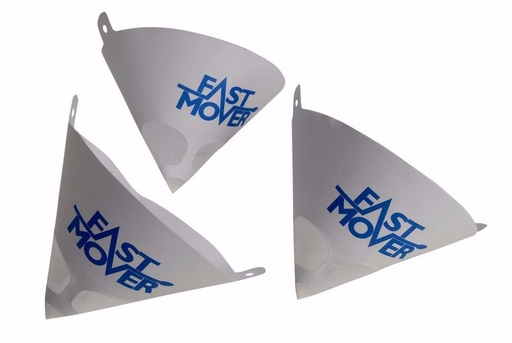 [FMT5125] Fast Mover Paper paint strainer with nylon mesh. Suitable for water & solvent based paints. 125micron mesh. 250 strainers per dispenser box