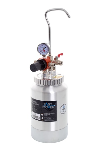 [FMT6051] Fast Mover Paint pressure tank. 2ltr with air regulator & guauge
