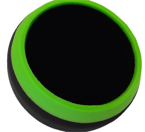 [FMT6063] Fast Mover soft black polishing pad with hook & loop. 150 x 50mm. Fitted with protective collar