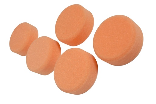 [FMT6065/5] Fast Mover Hard orange compounding pad. 75 x 30mm.  5 pads per p