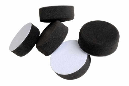 [FMT6067/5] Fast Mover Soft black polishing pad with hook & loop 75 x 30mm. 