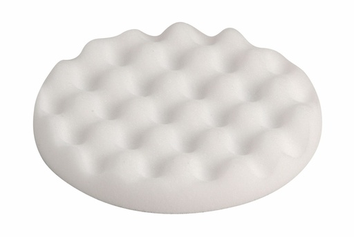 [FMT6073] Fast Mover Hard white compounding pad with hook and loop 150 x25mm with waffle design