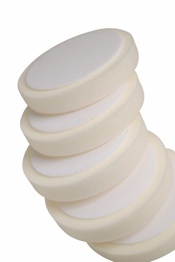 [FMT6086] Fast Mover Hard white compounding pad. With hook & loop 150 x 25mm. 5 pads per pack