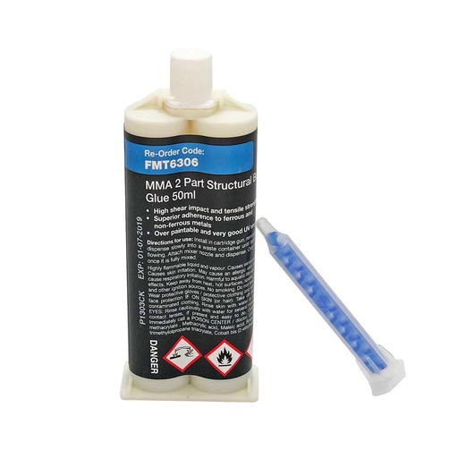 [FMT6306] Fast Mover MMA 2 Part Structural Bonding Glue in 50ml cartridge