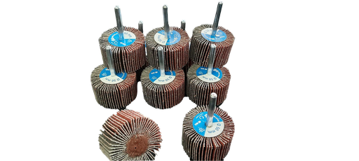 [FMT7720/10] Fast Mover 80 Grit Aluminium Oxide 50mm Flap Wheel for drills with 6mm Shank, 10pcs