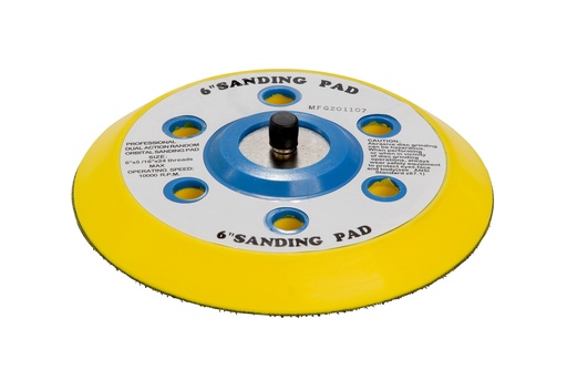 [FMT8070] Fast Mover Backing pad 150mm with hook & loop and 6 holes 15mm thick with 5/16 thread