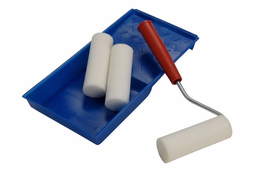 [FMT8459] Fast Mover Paint roller & tray 100mm. Supplied with 3 rollers