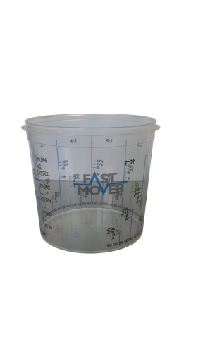 [FMT8500] Fast Mover Plastic paint mixing cups with ratios. 750ml . 200 cups per box