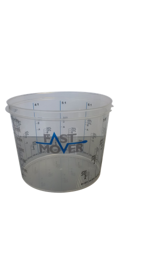 [FMT8550] Fast Mover Plastic paint mixing cups with ratios. 385ml . 200 cups per box