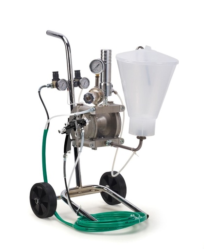 [FMT8981] Fast Mover Double diaphragm pump with gravity paint hopper. Supplied with gun & hoses.