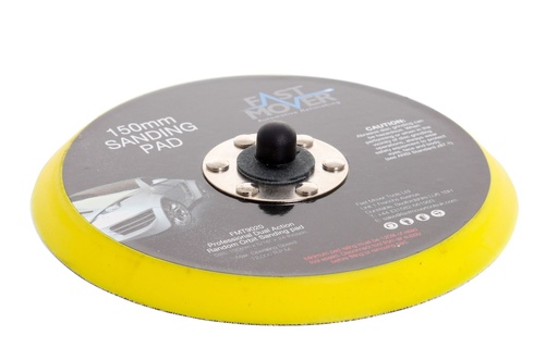 [FMT9020] Fast Mover backing pad with vinyl. 150mm 6 holes 10mm thick with 5/16 thread