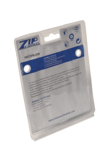 [FMTZIPBLACK] Fast Mover ZIP wire brush wheel.flat shape 115mm with M14 thread
