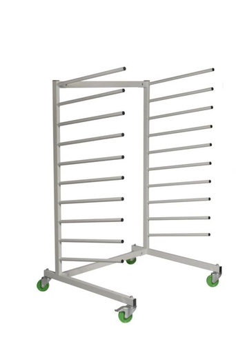 [GL841001] Fast Mover Windscreen Rack, Mobile, 10 Screens, 1650x1080mm