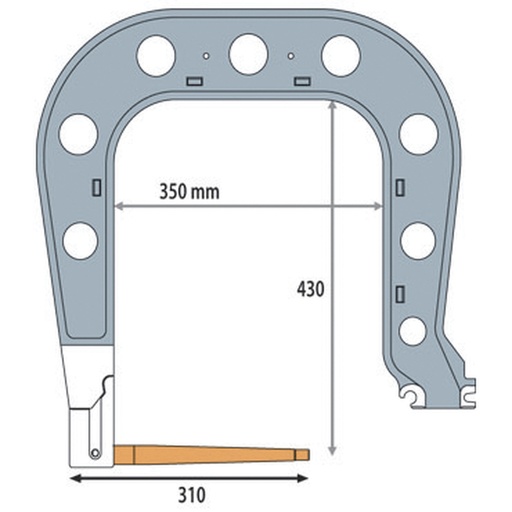 [021433] GYS C7 ARM (INSULATED) & WALL BRACKET