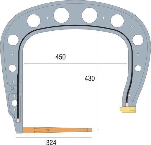 [022836] GYS G8 ARM (INSULATED) & WALL BRACKET
