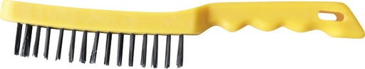 [044241] GYS STEEL BRUSH, 3 ROWS - PLASTIC HANDLE