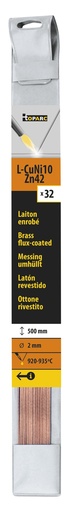[047815] GYS 32 BRAZING RODS FLUX COATED BRASS Ø 2mm - L. 500mm - Blister 0.5kg